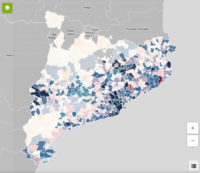 instalaciones de placas solares en catalunya mapa
