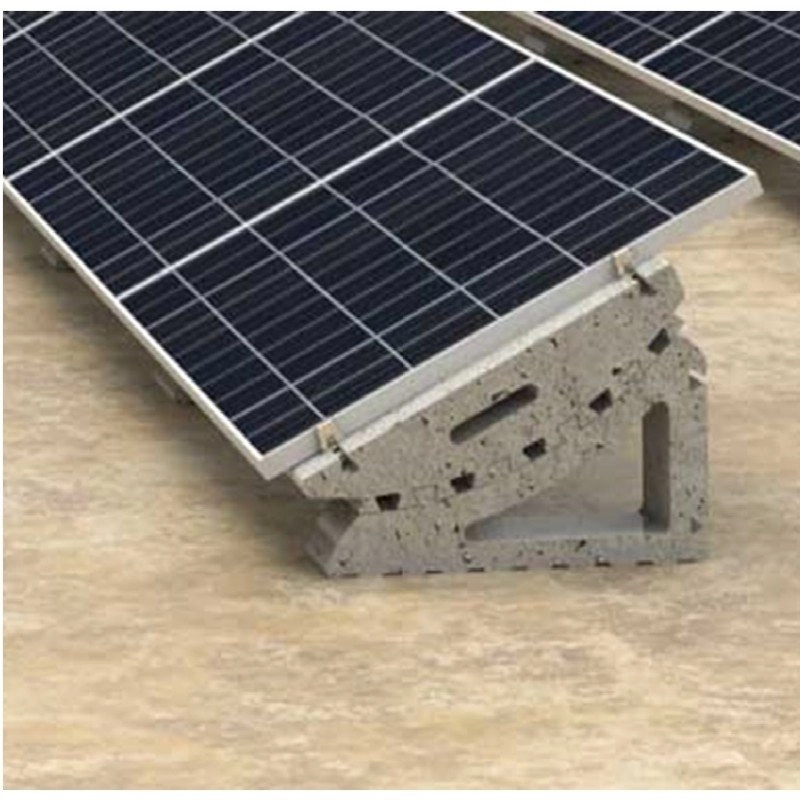 estructura para paneles solares bloques de hormigon suelo