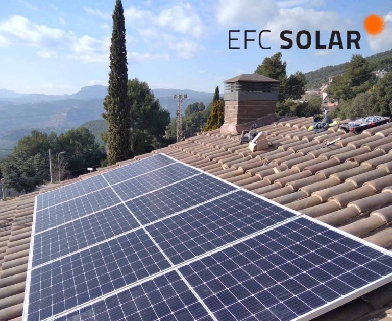 instal·lació plaques solars a casa unifamiliar ametlla del vallès barcelona