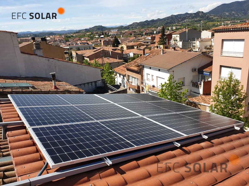 instalacion paneles solares pergola torello en barcelona