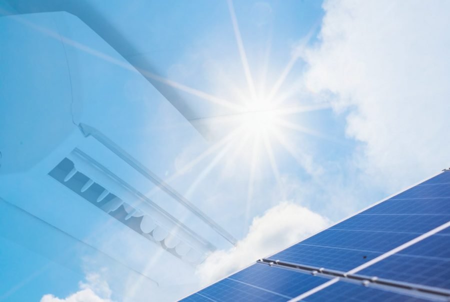 placas solares y aire acondicionado