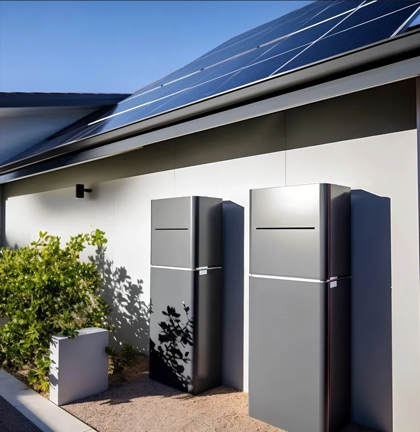 Batería acumuladora de energía solar fotovoltaica para uso doméstico en un entorno acogedor.