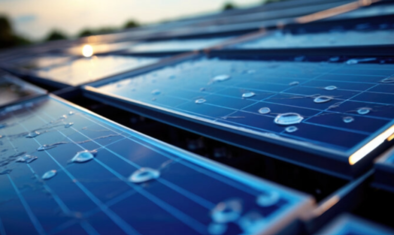 limpieza de placas solares con agua