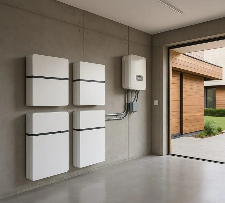 baterias para instalacion fotovoltaica en el garage de una casa unifamiliar con conexion al inversor