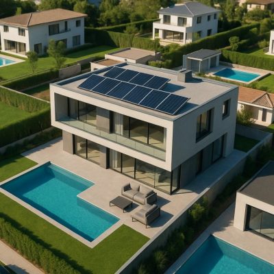 placas solares en obra nueva vivienda